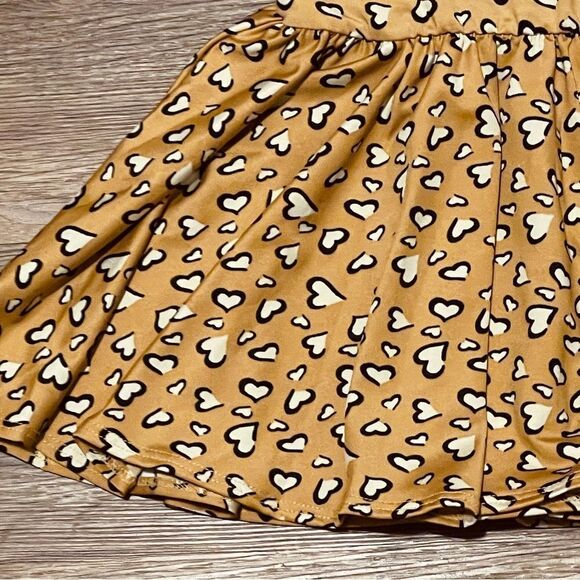 NWT Dot Dot Smile Ballerina Twirl Heart Dress Gold White Black Size 2T - Picture 6 of 11